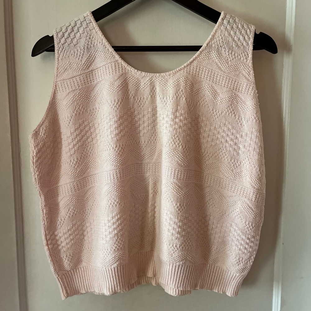 90’s baby pink knit tank